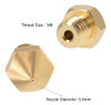 Uxcell 0.4mm 3d Impresora Nozzle Head M6 Reemplazo De Hilo P 2