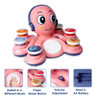 Juguete Musical Pulpo Tambor Con Diferentes Ritmos Rosa 4