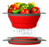 Conjunto De Coladores Plegables Para Cocina, 2 Unidades, Roj 0