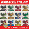Plantillas Tazas Superhéroes Villanos Sublimación Y Mockup 4
