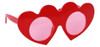 Combo Anteojos Corazon Rojos X3 Poker Cotillon Disfraz Fiest 0