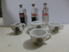 Mini Botellitas De Coca Cola+tacitas De Porcelana 1