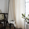 Lahome Cortinas De Ventana De Color Slido Con Borlas  Mezc 0