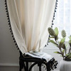 Lahome Cortinas De Ventana De Color Slido Con Borlas  Mezc 2