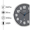 ~? Reloj De Pared Analógico Atómico Sharp - Cara Gris De 12 2