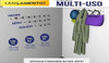 Kit 2 Suportes Cabide Multiuso Reforçado 5 Ganchos Branco 2