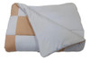 Edredom Berço Malha 100% Algodão Patchwork Branco E Nude 1