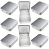 Latas Rectangulares Con Tapa Bisagra 93x83x25mm 8u Plateado 0