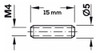 Casquillo Rosca Interior M4 X 100 Unid. Hafele 267.00.911 1