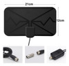 Antena De Tv Interna Digital 4k Dvb-t Hd Com Amplificador De 5