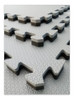 Tatame Eva 50cmx50cmx2cm Dupla Face Cinza Com Preto Bicolor 0