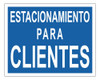 Cartel Estacionamiento Para Clientes - 50x40cm 0