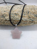 Dijes Estrella Cuarzo Rosa Piedra Energética Con Cordón 1