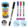 Pack X24 Marcadores Permanentes Pointer Doble Punta 1