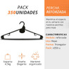 Perchas Plasticas Reforzadas X 350 Negras 2