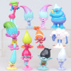 12 Pc/sistema Película Trolls Amapola Rama Acción Figuras To 4