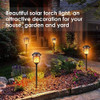 Tomcare Luces Solares Llama Parpadeante De Metal Antorchas S 4