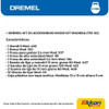 Kit Dremel Minitorno P/ Madera 20 Piezas 3000 4000 733-02 2