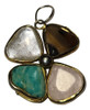 Dije En Forma De Flor/trébol Con Piedras Naturales 1