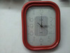 Reloj De Pared Madera Formitex Rojo Fondo Banco 6