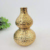 Vaso Dourado Martelado 15x10cm Cerâmica Decorativo 1