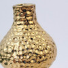 Vaso Dourado Martelado 15x10cm Cerâmica Decorativo 2