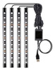 Luz Led Interior Auto Multicolor Usb Control Inalámbrico X 4 0