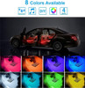 Luz Led Interior Auto Multicolor Usb Control Inalámbrico X 4 1