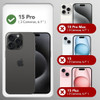 Funda Protectora Para iPhone 15 Pro Silicona + 2 Vidrios 1