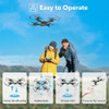 Attop Mini Drone Con Cámara 1080p, Control De Gestos De Voz 3