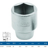 Cabo T 3/4 + Soquete 3/4 30mm Sextavado - Gedore 2
