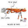 Nerf  Rifle N-strike Elite Accustrike Raptorstrike 1