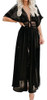 Fancyinn Long Black Beach Coverups Para Mujer Kimono Bikini 0