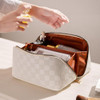 Aoleixiya Bolsa De Maquillaje A Cuadros Cuero Bolsa De Maqui 1