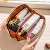 Aoleixiya Bolsa De Maquillaje A Cuadros Cuero Bolsa De Maqui 2