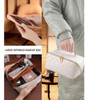 Aoleixiya Bolsa De Maquillaje A Cuadros Cuero Bolsa De Maqui 3