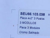 Placa 4x2 P/ 3 Posto,única Top ,schneider Cromo Satinado 1