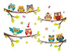 Vinilo Decorativo Pared [1c8fvl0w] Buhos Arbol 0
