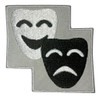 Parche Bordado Decorativo Motivo Teatro Máscaras Cine 8x8 Cm 0