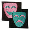 Parche Bordado Decorativo Motivo Teatro Máscaras Cine 8x8 Cm 1