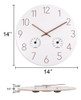 Vigorwise Reloj De Pared De 14 Pulgadas Con Temperatura Y Hu 2