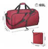 Bolso Deportivo 65l Gimnasio Viajes Canway Rojo 1