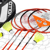 Kit Completo Badminton Com Raquetes Petecas Rede Bolsa Vollo 1