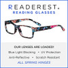 Lector De Luz Azul Bloqueando Gafas De Lectura (floral, 1.75 3