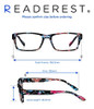 Lector De Luz Azul Bloqueando Gafas De Lectura (floral, 1.75 4