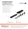 Desagüe Ducha Baño Rejilla 30cm Negro Mate Atrim Acero Inox 6 Desagüe Ducha Baño Rejilla 30cm Negro Mate Atrim Acero Inox 6