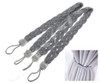 Par Trenzado Raso Cuerda Cortina Tie Backs Abrazaderas Reten 0