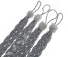 Par Trenzado Raso Cuerda Cortina Tie Backs Abrazaderas Reten 1