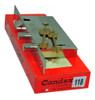 Cerradura Candex 118 Pasador Redondo Frente De Hierro Niquel 1
