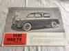 Folleto Original Fiat 1100 Tv 0